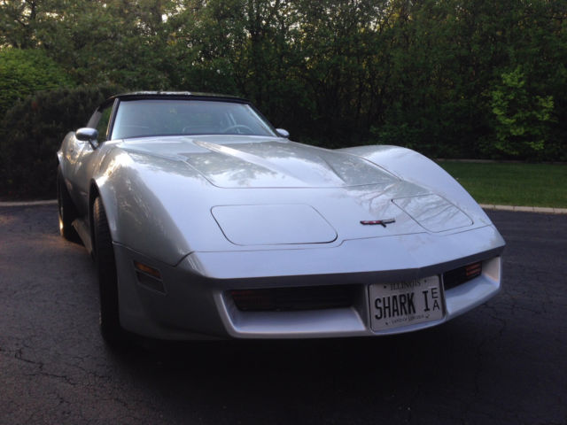 Silver 1981 Chevrolet Corvette Coupe with Silver interior