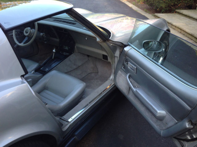 Silver 1981 Chevrolet Corvette Coupe with Silver interior