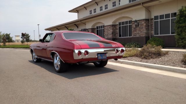 Burgundy 1971 Chevrolet Chevelle Coupe with Black interior