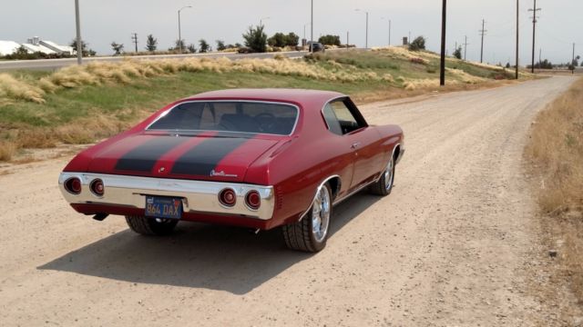 Burgundy 1971 Chevrolet Chevelle Coupe with Black interior