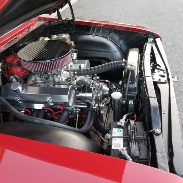 Red 1960 Chevrolet Bel Air/150/210 Coupe with Gray interior