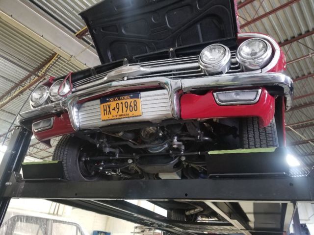 Red 1960 Chevrolet Bel Air/150/210 Coupe with Gray interior