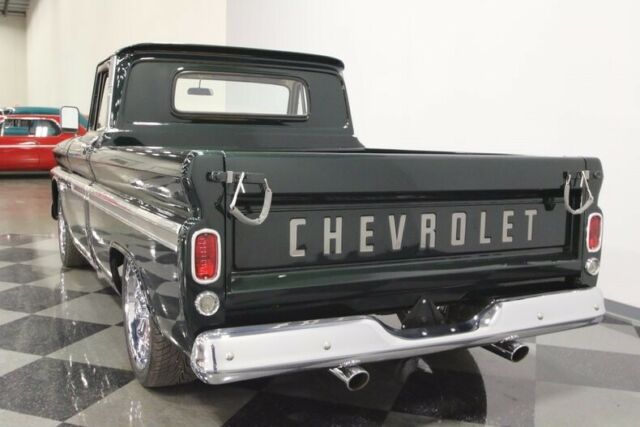 Green 1966 Chevrolet C-10 Pickup Truck with Tan interior