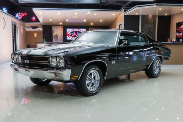 Black 1970 Chevrolet Chevelle Coupe with Black interior