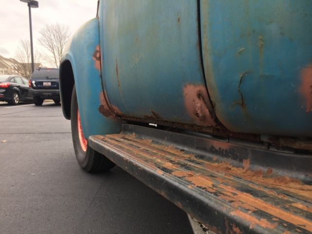 Blue 1956 Ford F-100 Standard Cab Pickup with Black interior