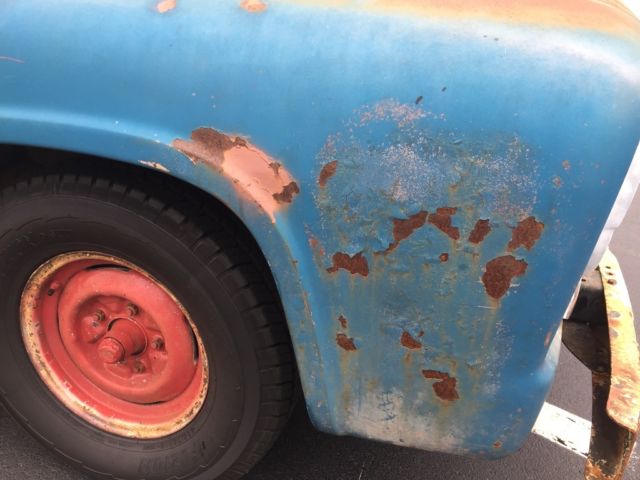 Blue 1956 Ford F-100 Standard Cab Pickup with Black interior