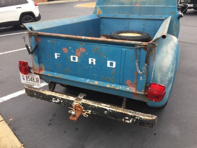 Blue 1956 Ford F-100 Standard Cab Pickup with Black interior