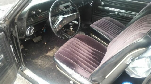 Black 1966 Chevrolet Chevelle Coupe with Black interior
