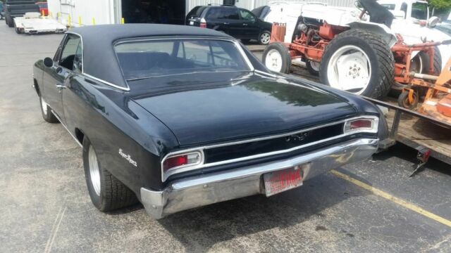 Black 1966 Chevrolet Chevelle Coupe with Black interior