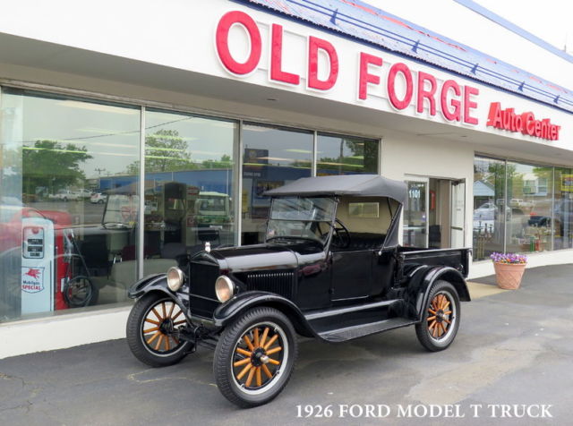 Black 1926 Ford Model T Pickup (Truck) with Black interior