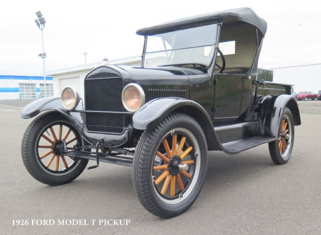 Black 1926 Ford Model T Pickup (Truck) with Black interior
