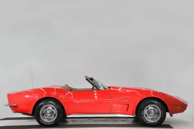 Red 1973 Chevrolet Corvette Convertible with Tan interior