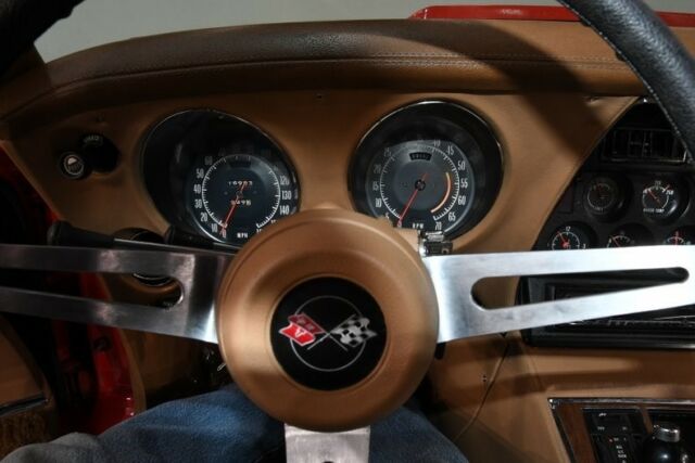 Red 1973 Chevrolet Corvette Convertible with Tan interior